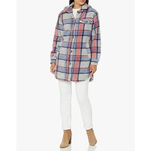 TRIBAL XL PLAID JACKET WITH REMOVABLE HOOD - Picture 2 of 14